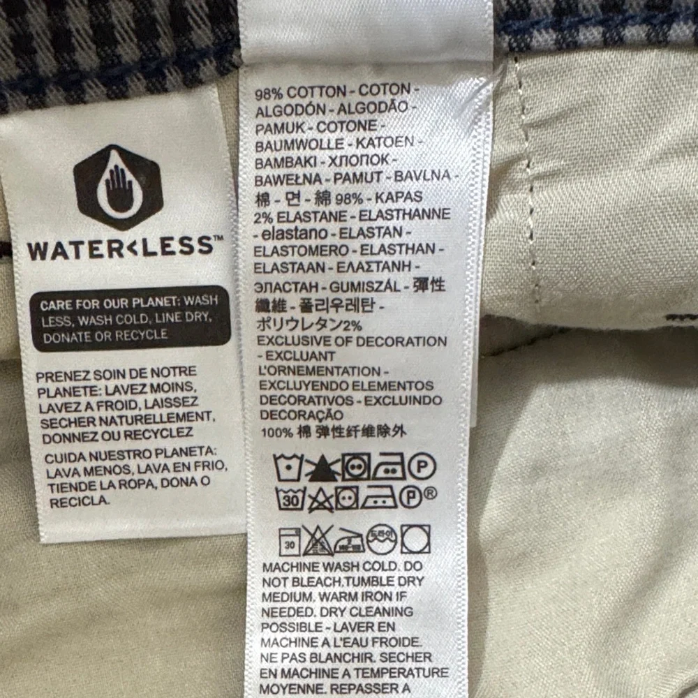 Levi's XX Standard Taper Chino Pants Men's Gray Micro-Check size 38x23 Casual